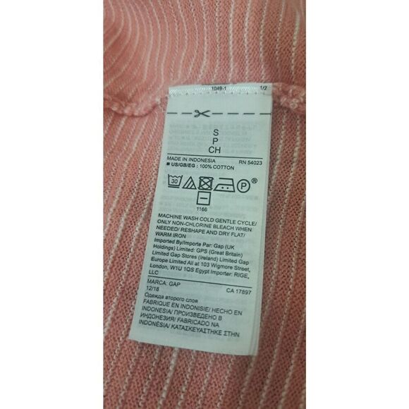 GAP Sweater Womens Small Cardigan BLUSH PINK ANY SEASON LONG COTTON open Front - Picture 7 of 7